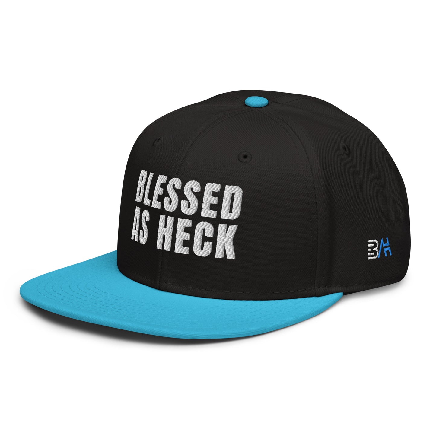 (LARGE FIT) "Blessed As Heck" Snapback Hat