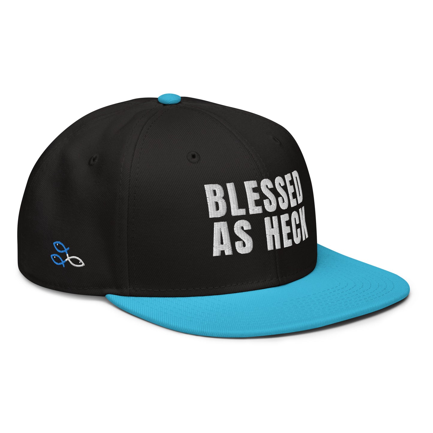 (LARGE FIT) "Blessed As Heck" Snapback Hat