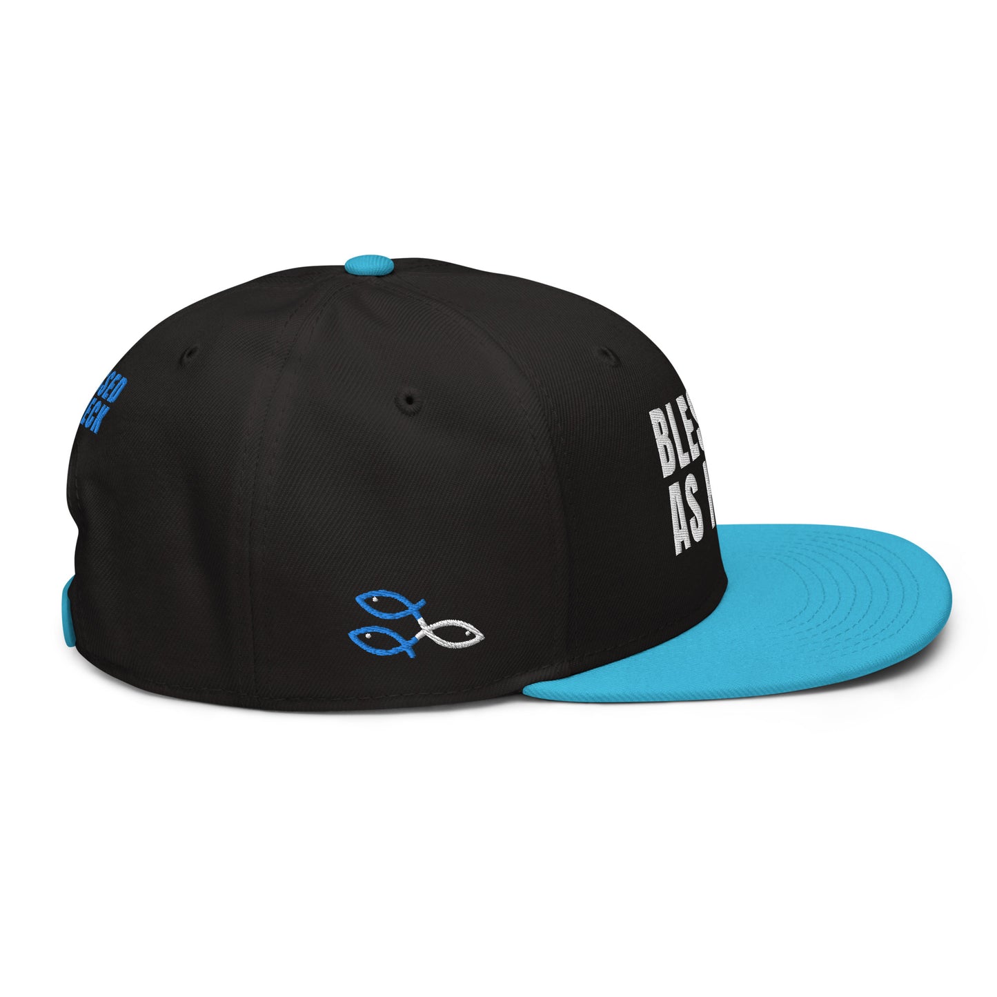 (LARGE FIT) "Blessed As Heck" Snapback Hat