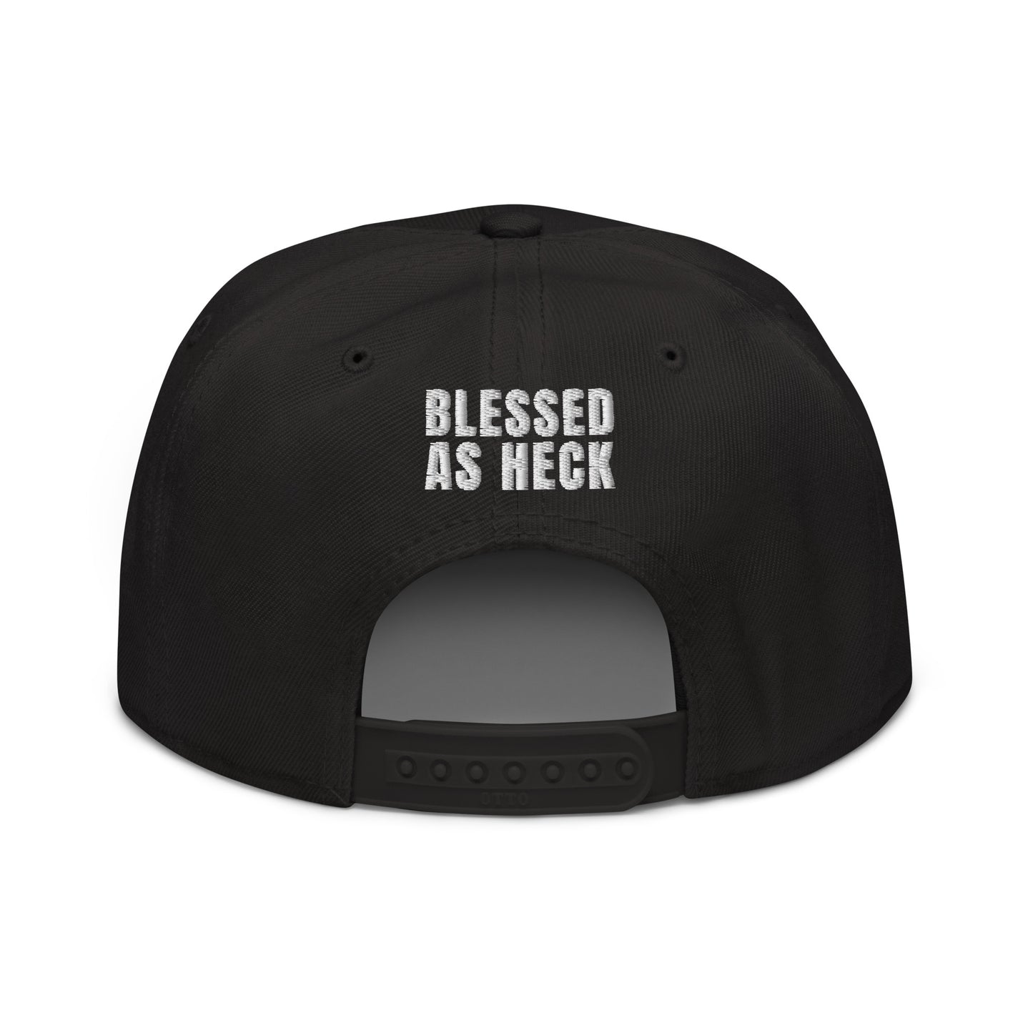 (LARGE FIT) "Blessed As Heck" Snapback Hat