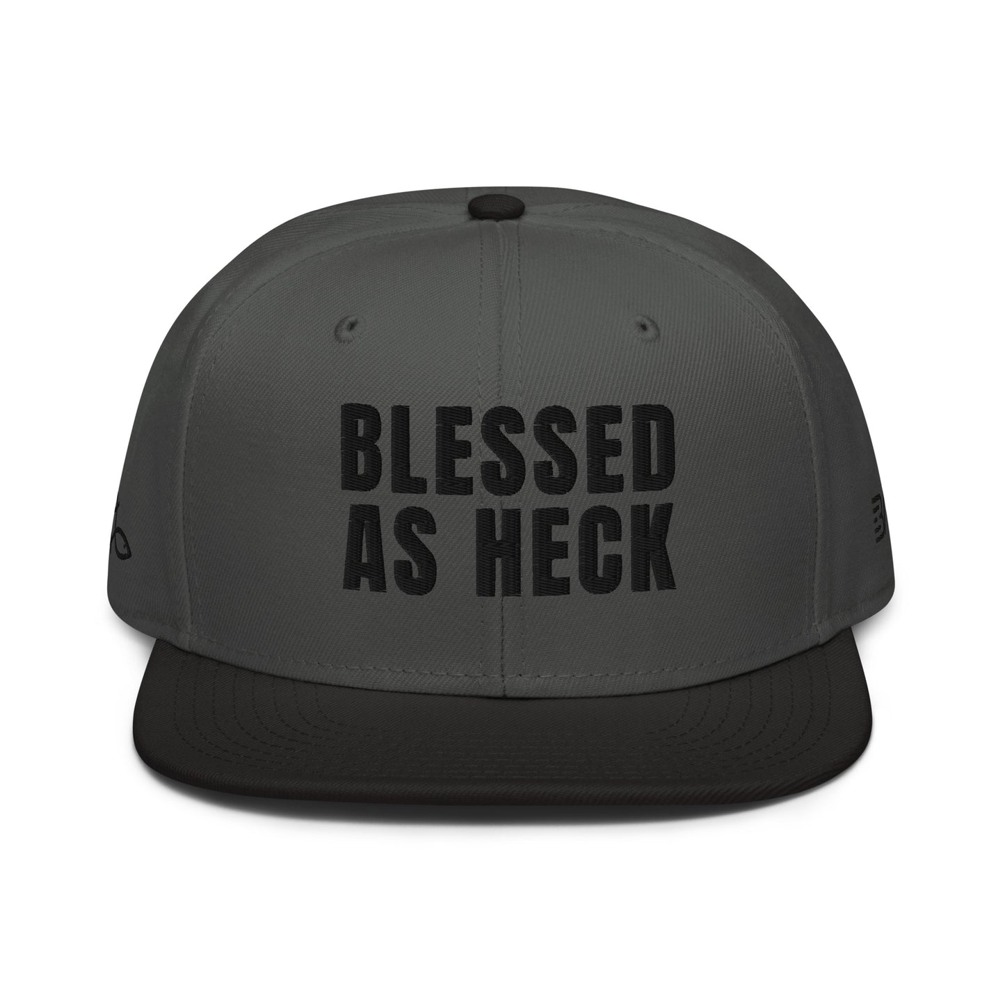 (LARGE FIT) "Blessed As Heck" Snapback Hat