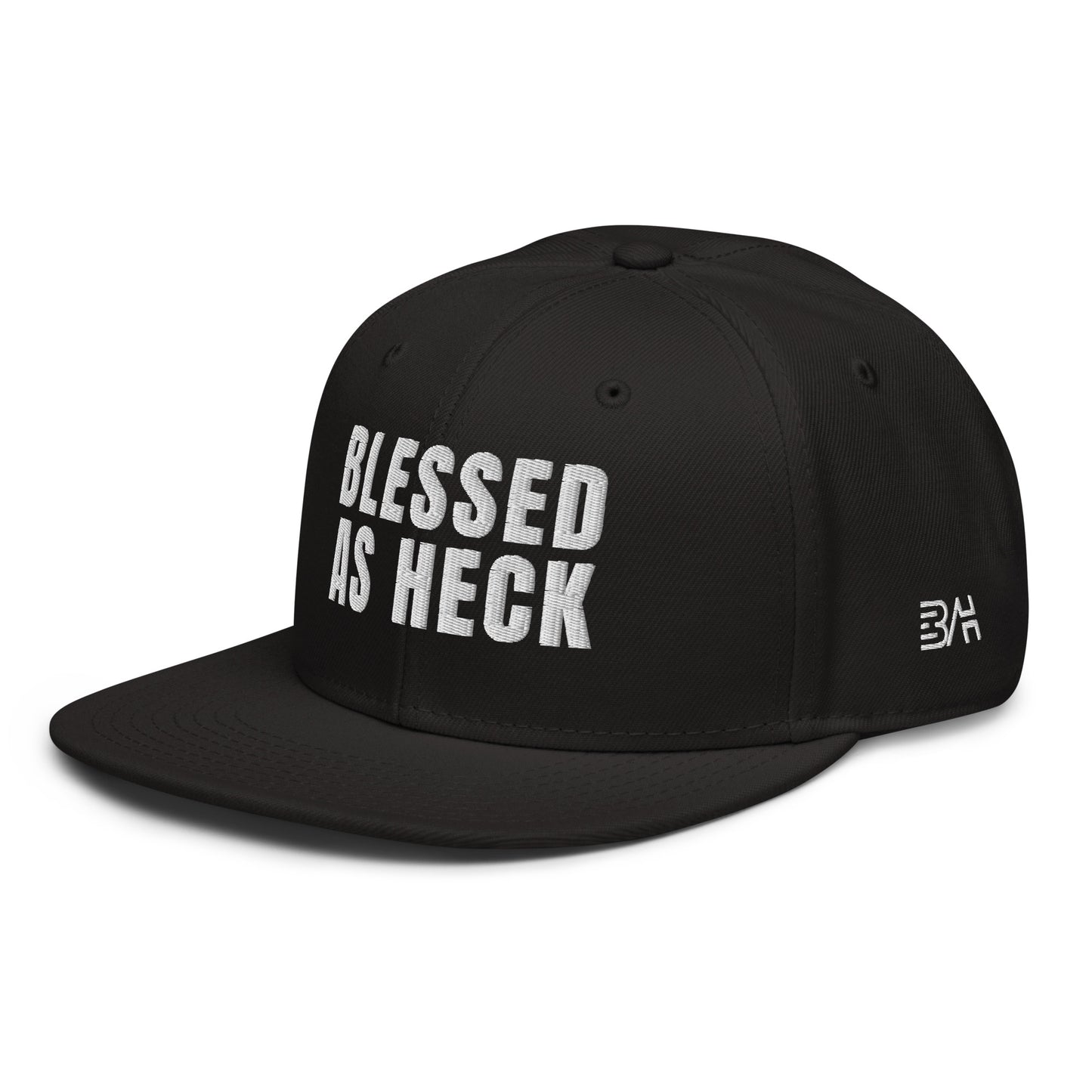 (LARGE FIT) "Blessed As Heck" Snapback Hat