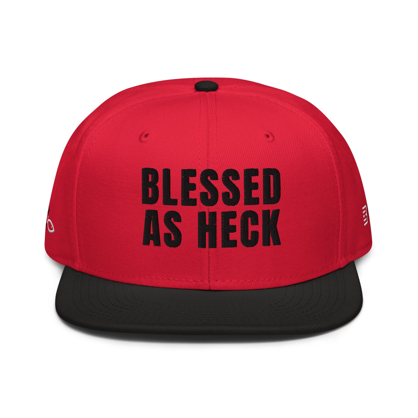 (LARGE FIT) "Blessed As Heck" Snapback Hat