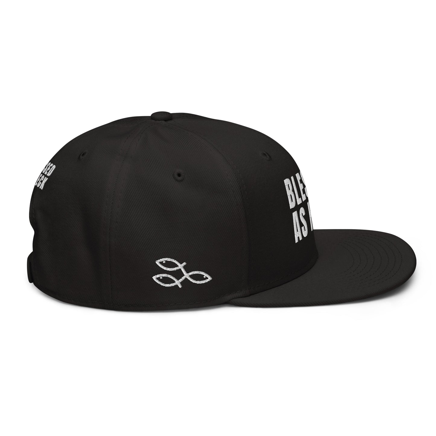 (LARGE FIT) "Blessed As Heck" Snapback Hat