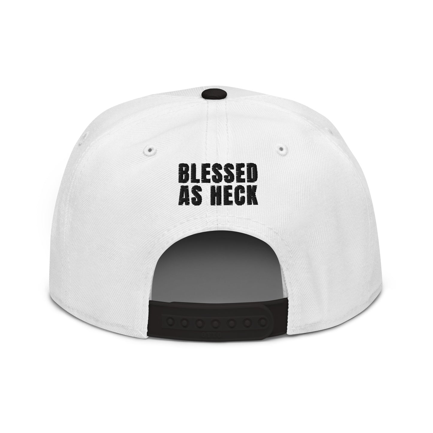 (LARGE FIT) "Blessed As Heck" Snapback Hat