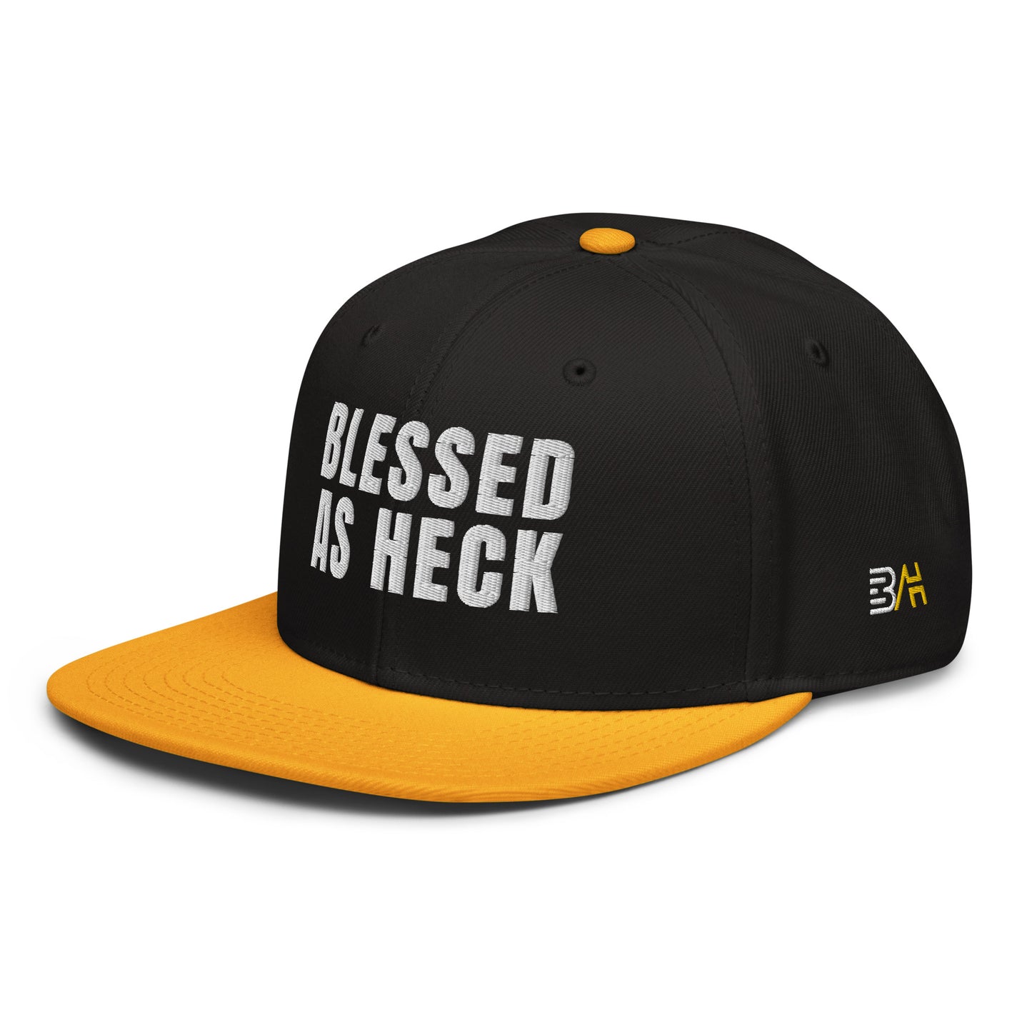 (LARGE FIT) "Blessed As Heck" Snapback Hat