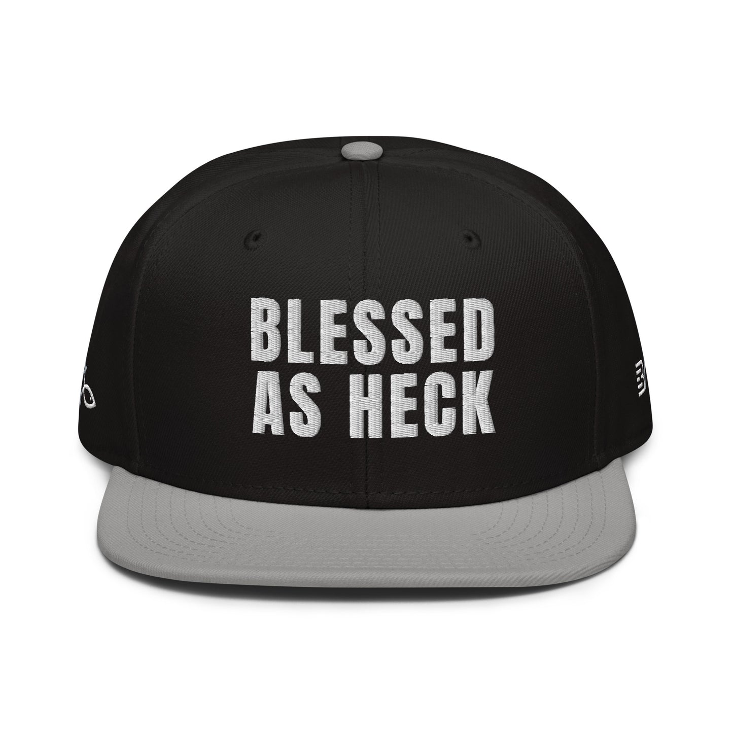 (LARGE FIT) "Blessed As Heck" Snapback Hat