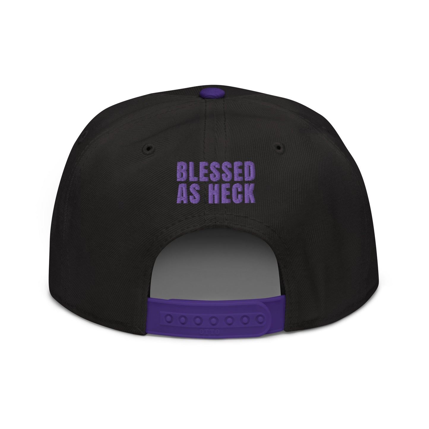 (LARGE FIT) "Blessed As Heck" Snapback Hat