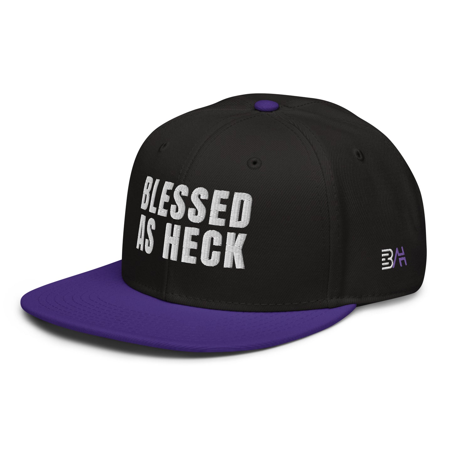 (LARGE FIT) "Blessed As Heck" Snapback Hat