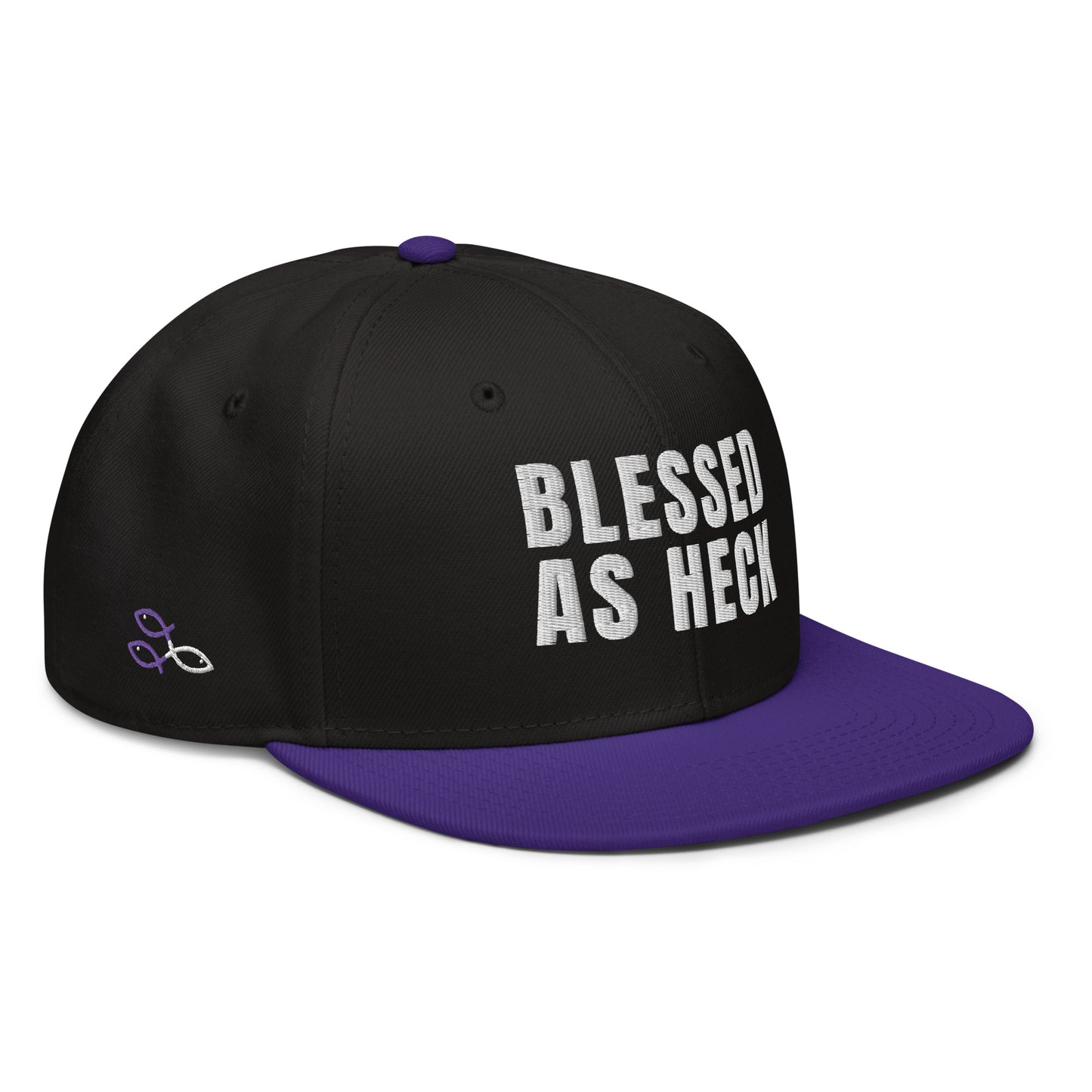 (LARGE FIT) "Blessed As Heck" Snapback Hat