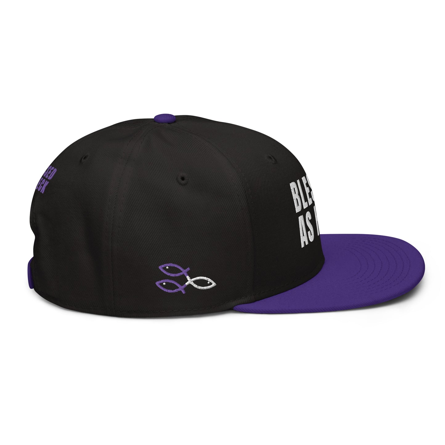 (LARGE FIT) "Blessed As Heck" Snapback Hat