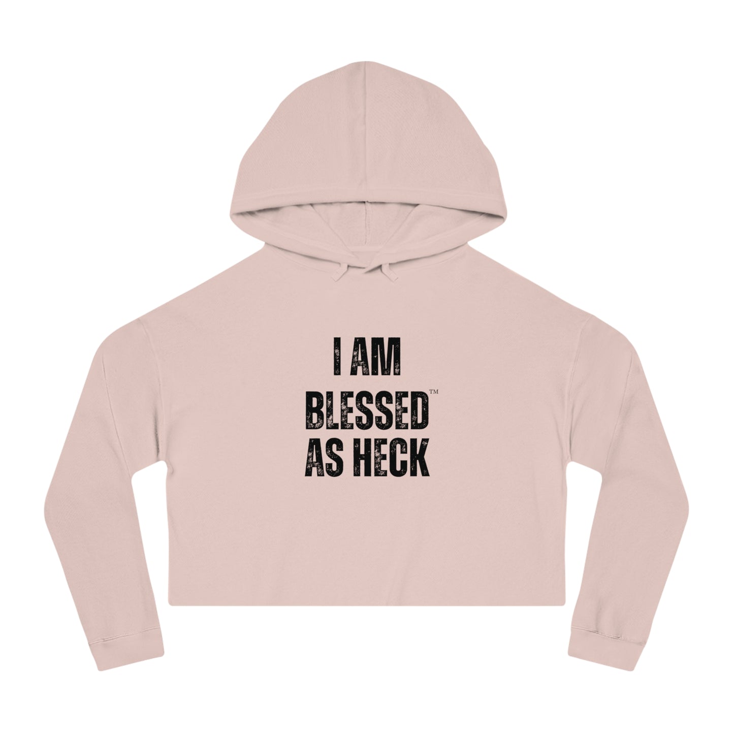 "I AM BLESSED AS HECK" Women’s Cropped Hoodie