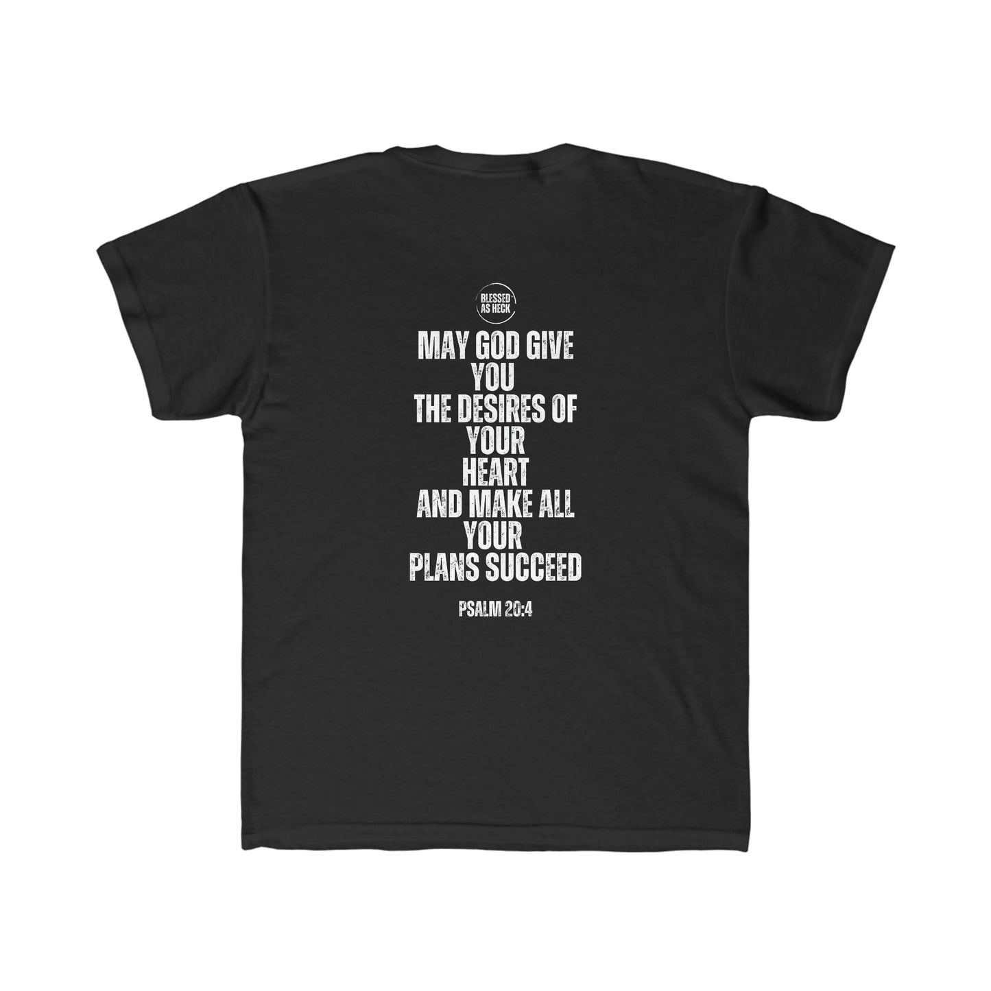 Kids "I Am Blessed As Heck" Classic T-shirt (White Letters)