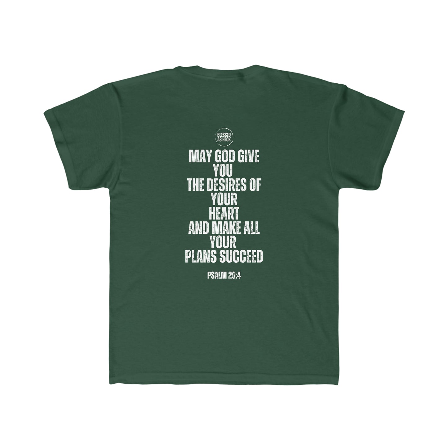 Kids "I Am Blessed As Heck" Classic T-shirt (White Letters)