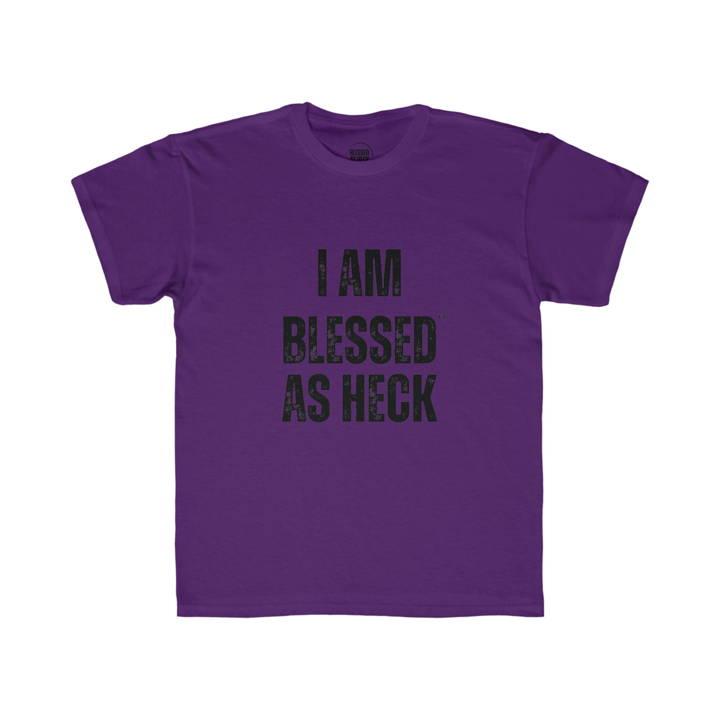 Kids "I Am Blessed As Heck" Classic T-Shirt (Black Letters)