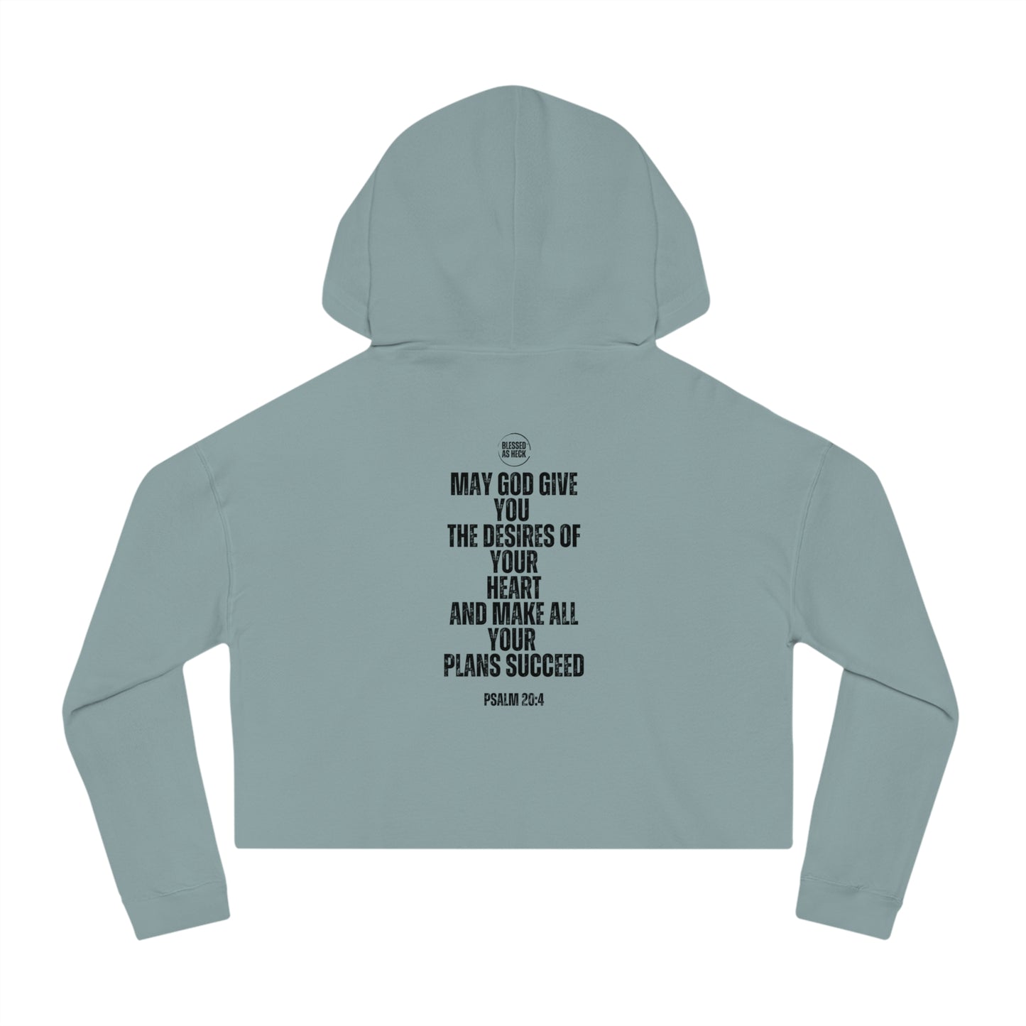 "I AM BLESSED AS HECK" Women’s Cropped Hoodie