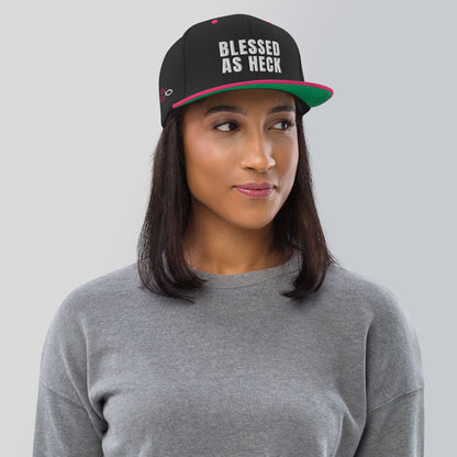 "Blessed As Heck" Classic Snapback Hat