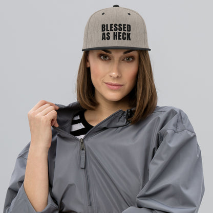 "Blessed As Heck" Classic Snapback Hat