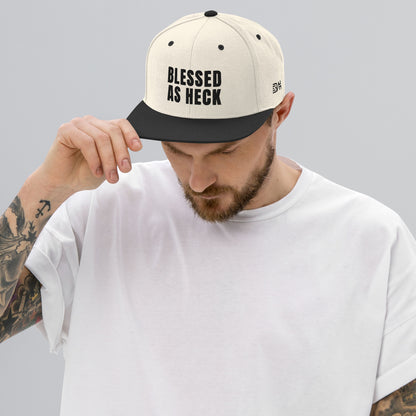 "Blessed As Heck" Classic Snapback Hat