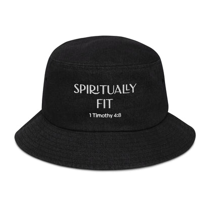 ''Spiritually Fit'' Denim bucket hat