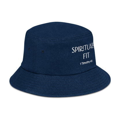 ''Spiritually Fit'' Denim bucket hat