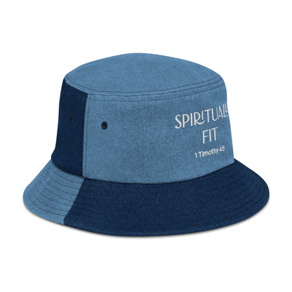 ''Spiritually Fit'' Denim bucket hat