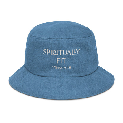 ''Spiritually Fit'' Denim bucket hat