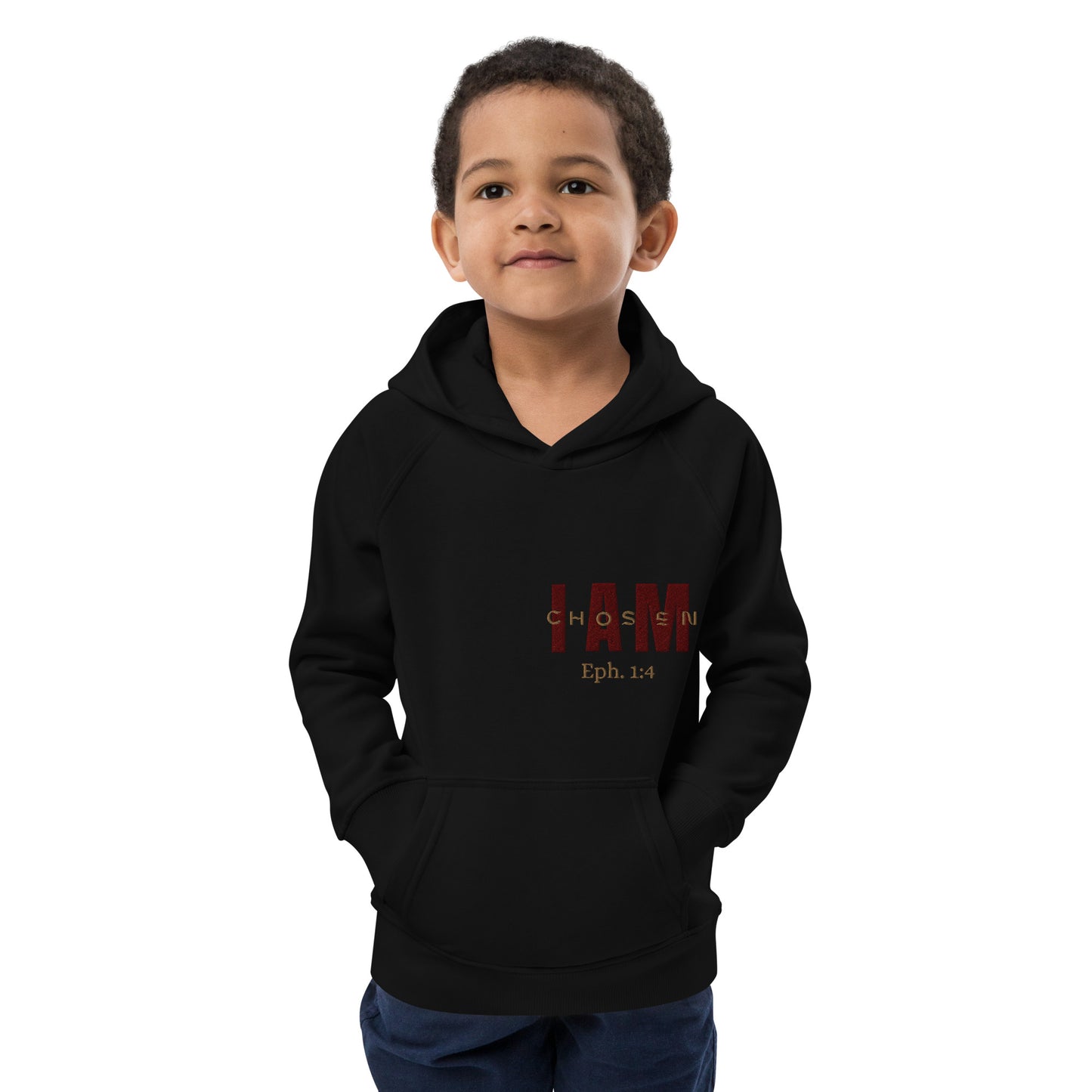 "I AM CHOSEN" Embroidered Kids Eco hoodie