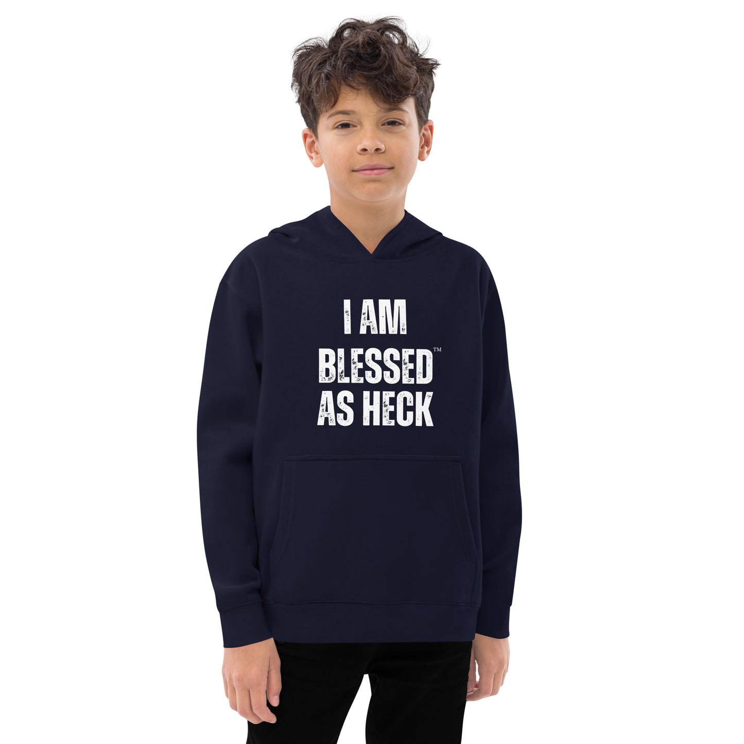 "I AM Blessed As Heck Classic" Kids fleece hoodie