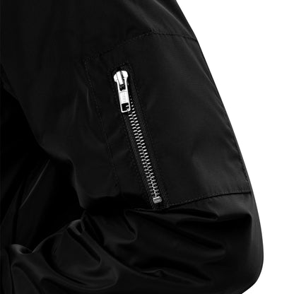 " Armor of God" Premium bomber jacket (Silver Letters)