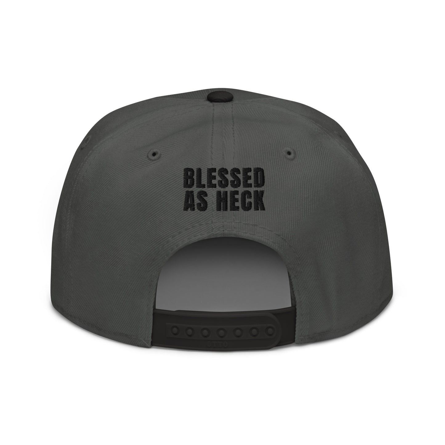 (LARGE FIT) "Blessed As Heck" Snapback Hat