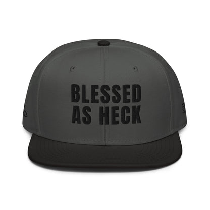 (LARGE FIT) "Blessed As Heck" Snapback Hat