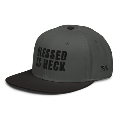 (LARGE FIT) "Blessed As Heck" Snapback Hat
