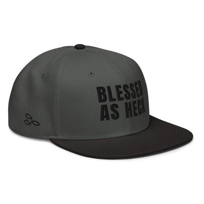 (LARGE FIT) "Blessed As Heck" Snapback Hat