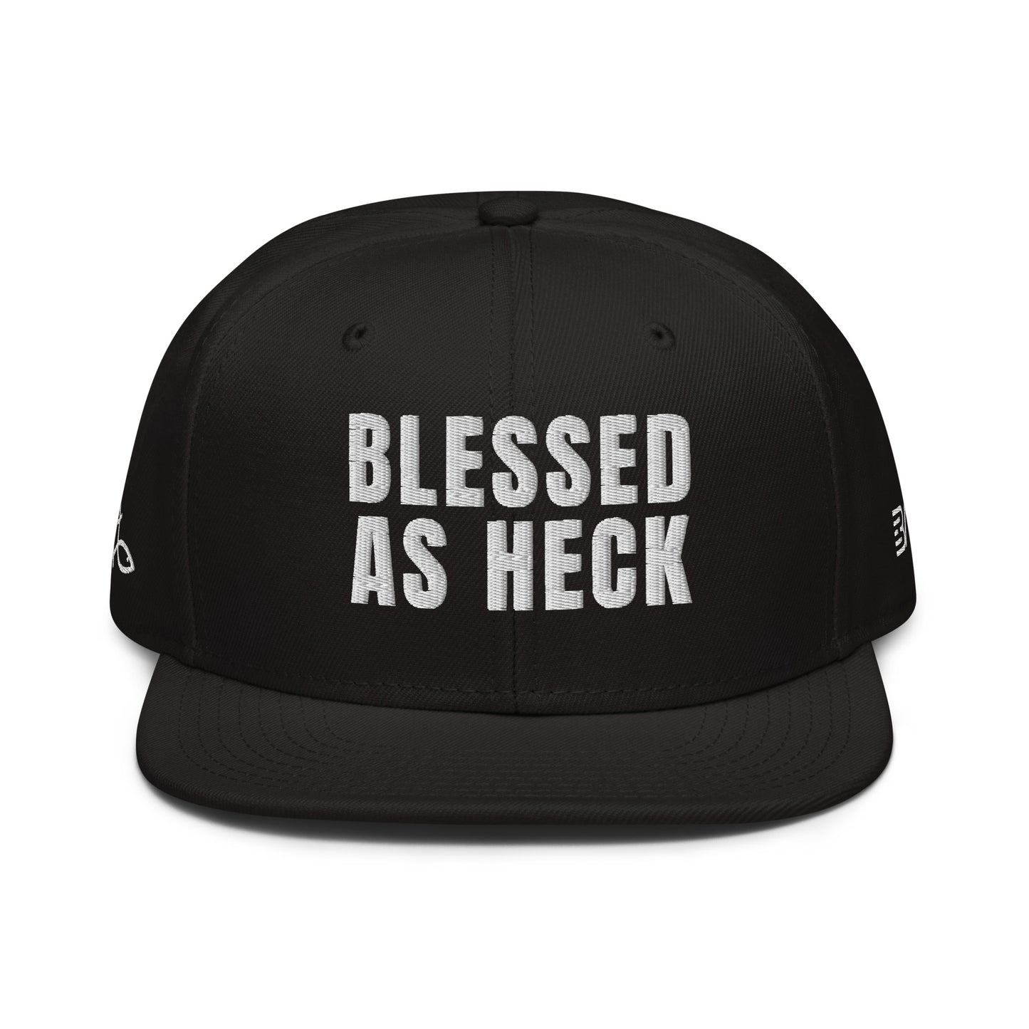 (LARGE FIT) "Blessed As Heck" Snapback Hat