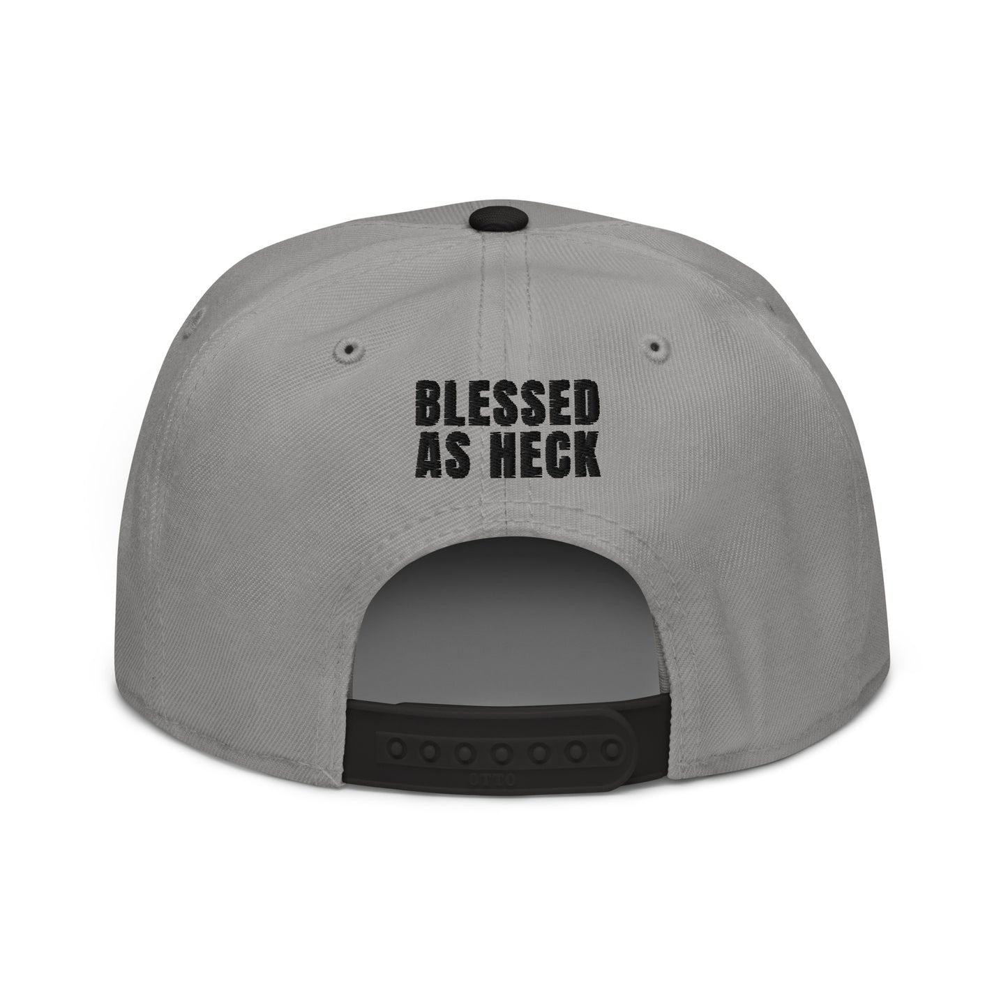 (LARGE FIT) "Blessed As Heck" Snapback Hat