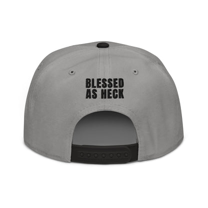 (LARGE FIT) "Blessed As Heck" Snapback Hat