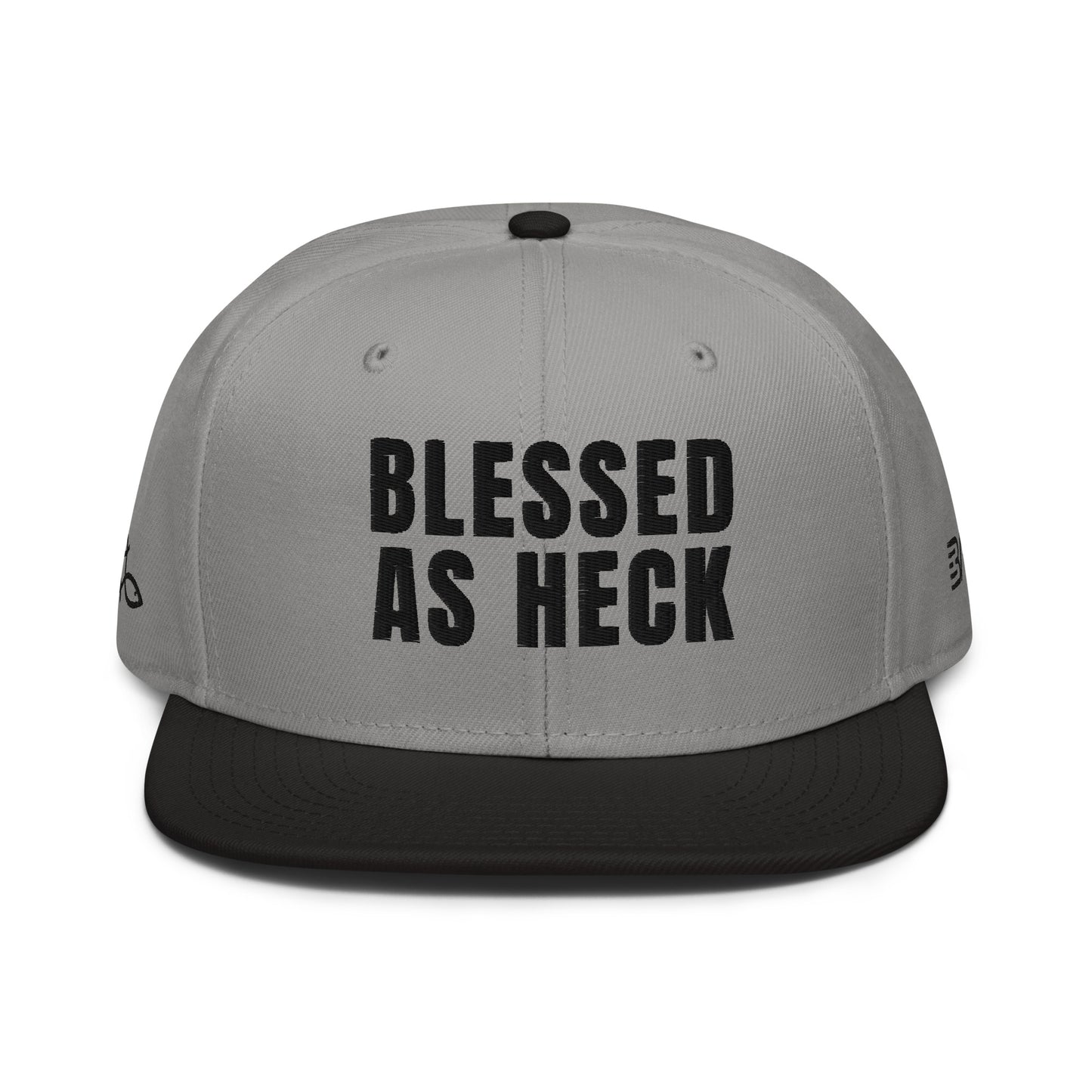(LARGE FIT) "Blessed As Heck" Snapback Hat