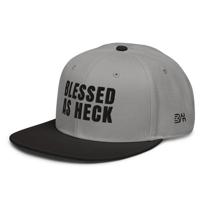 (LARGE FIT) "Blessed As Heck" Snapback Hat