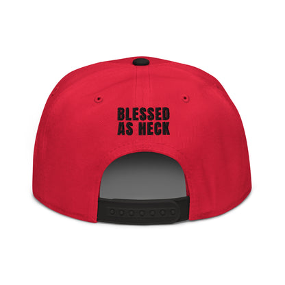 (LARGE FIT) "Blessed As Heck" Snapback Hat