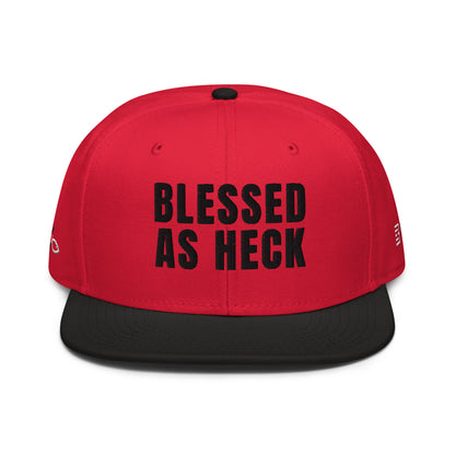 (LARGE FIT) "Blessed As Heck" Snapback Hat