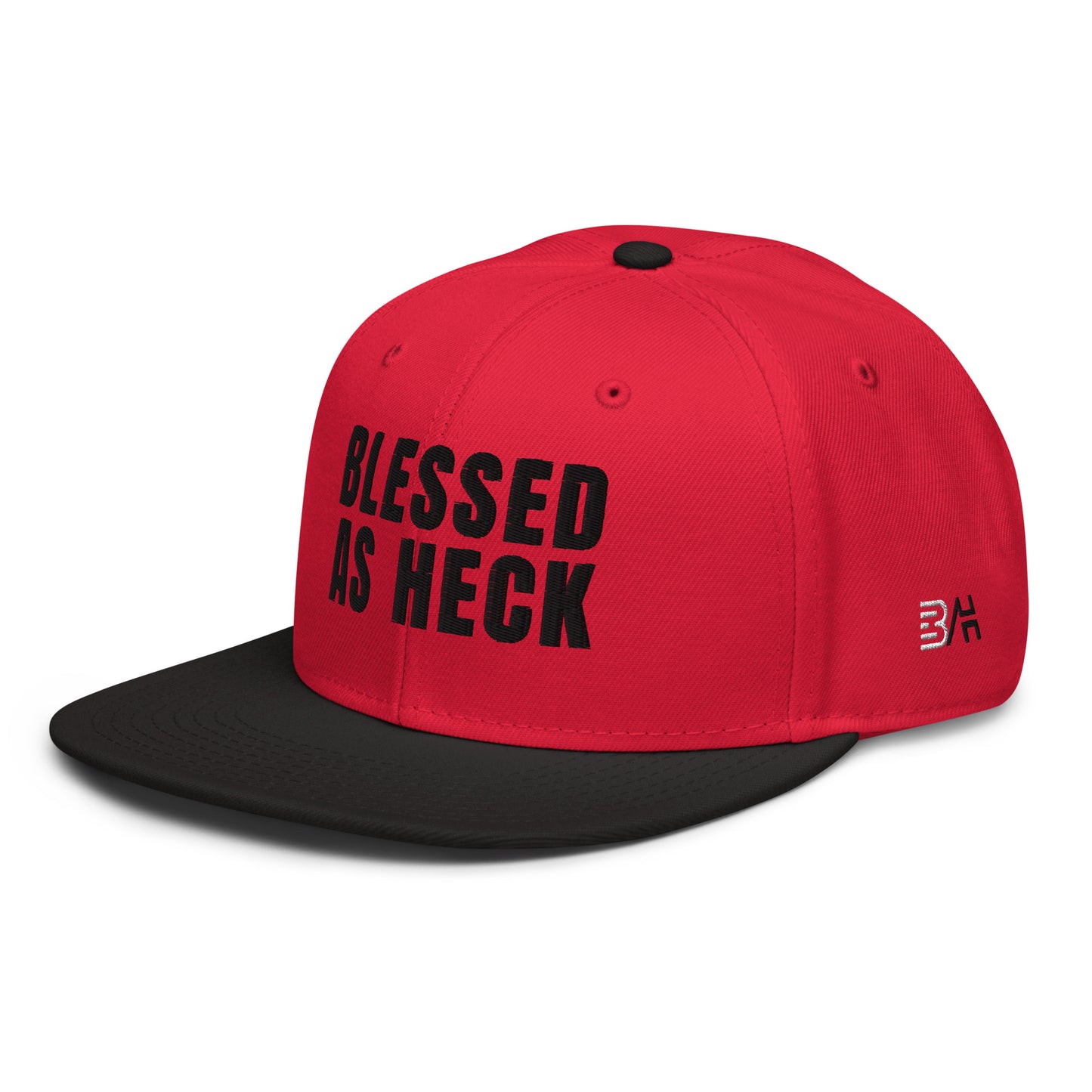 (LARGE FIT) "Blessed As Heck" Snapback Hat