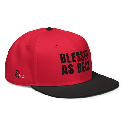 (LARGE FIT) "Blessed As Heck" Snapback Hat