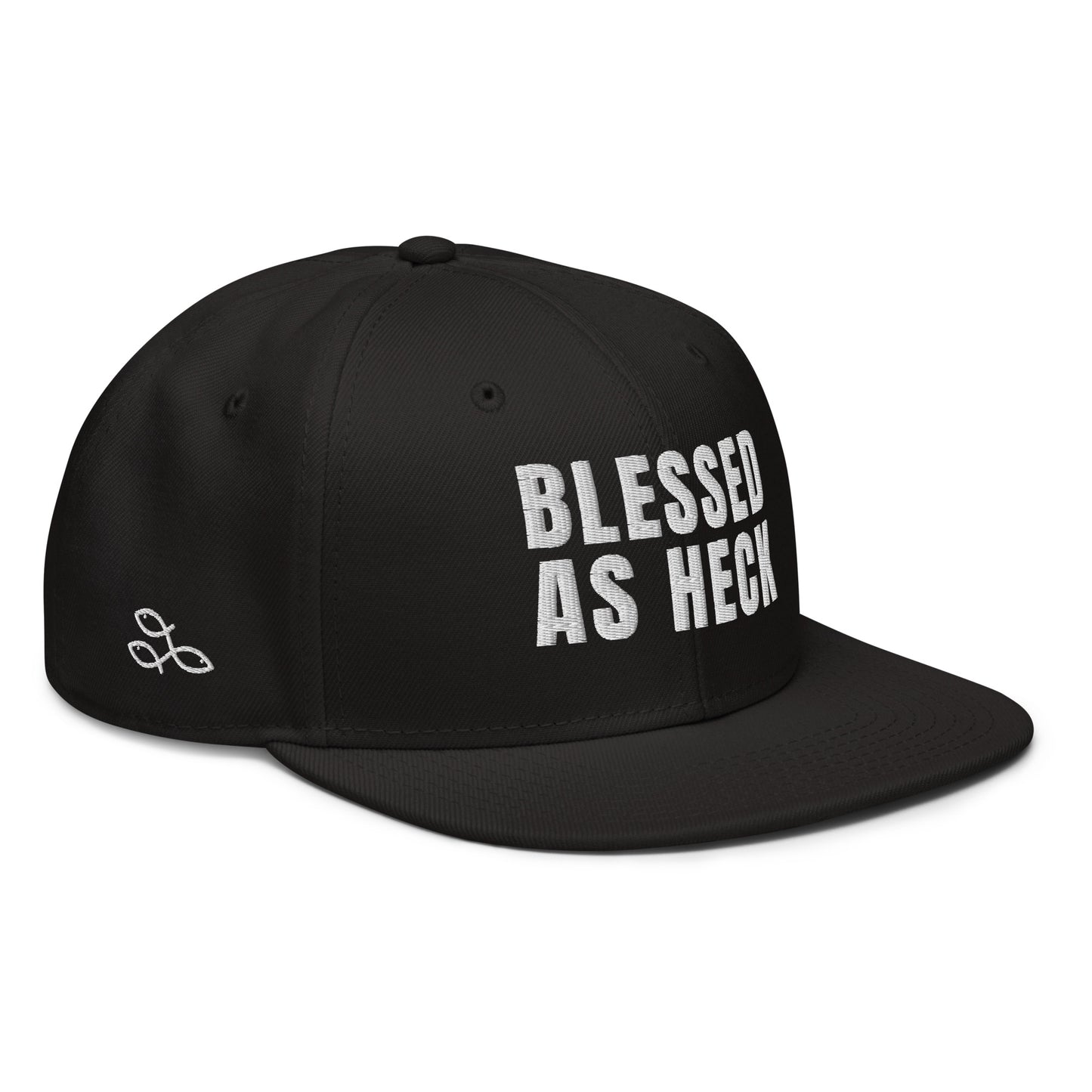 (LARGE FIT) "Blessed As Heck" Snapback Hat