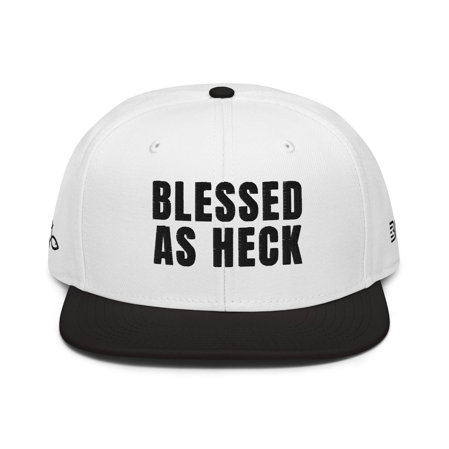(LARGE FIT) "Blessed As Heck" Snapback Hat