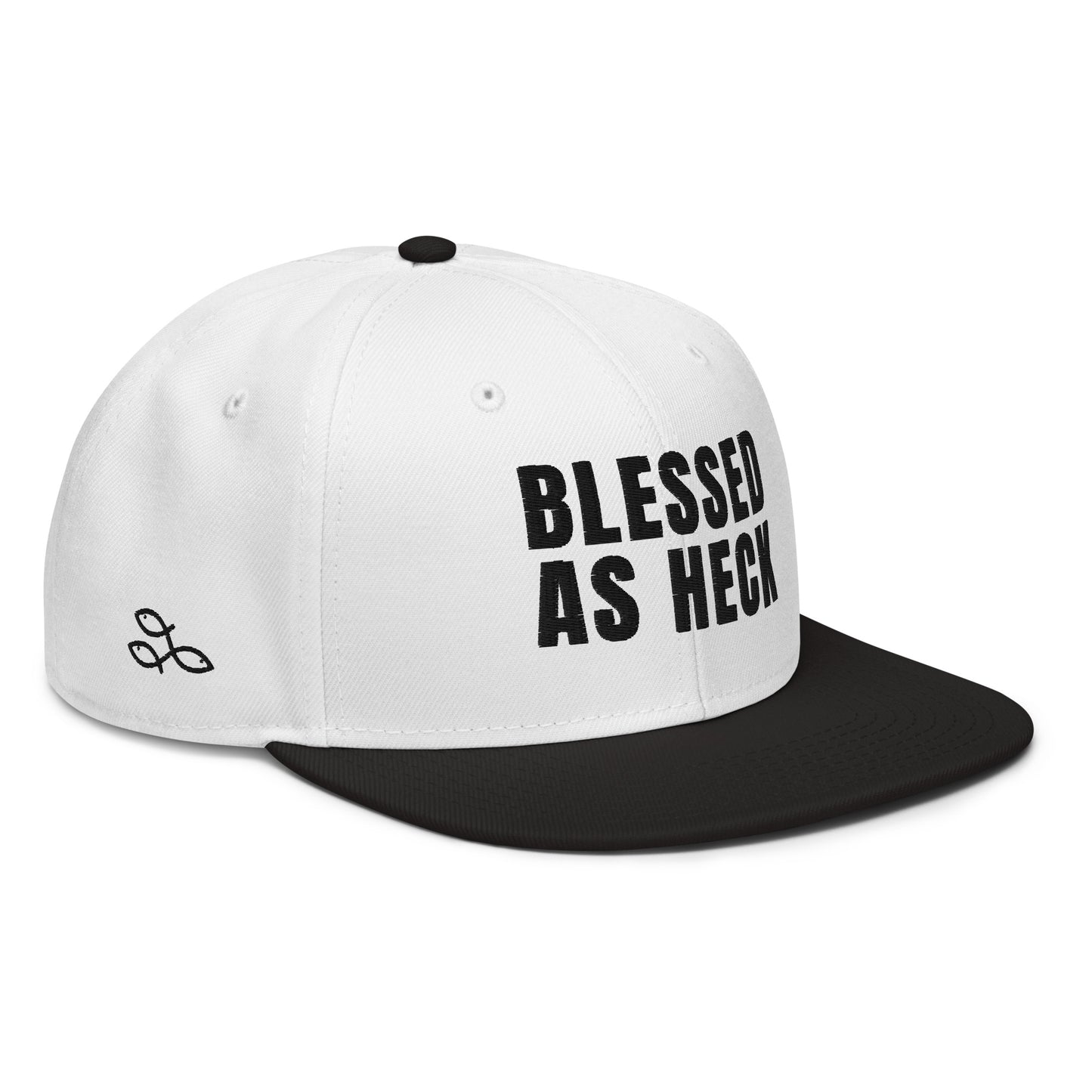 (LARGE FIT) "Blessed As Heck" Snapback Hat
