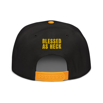 (LARGE FIT) "Blessed As Heck" Snapback Hat