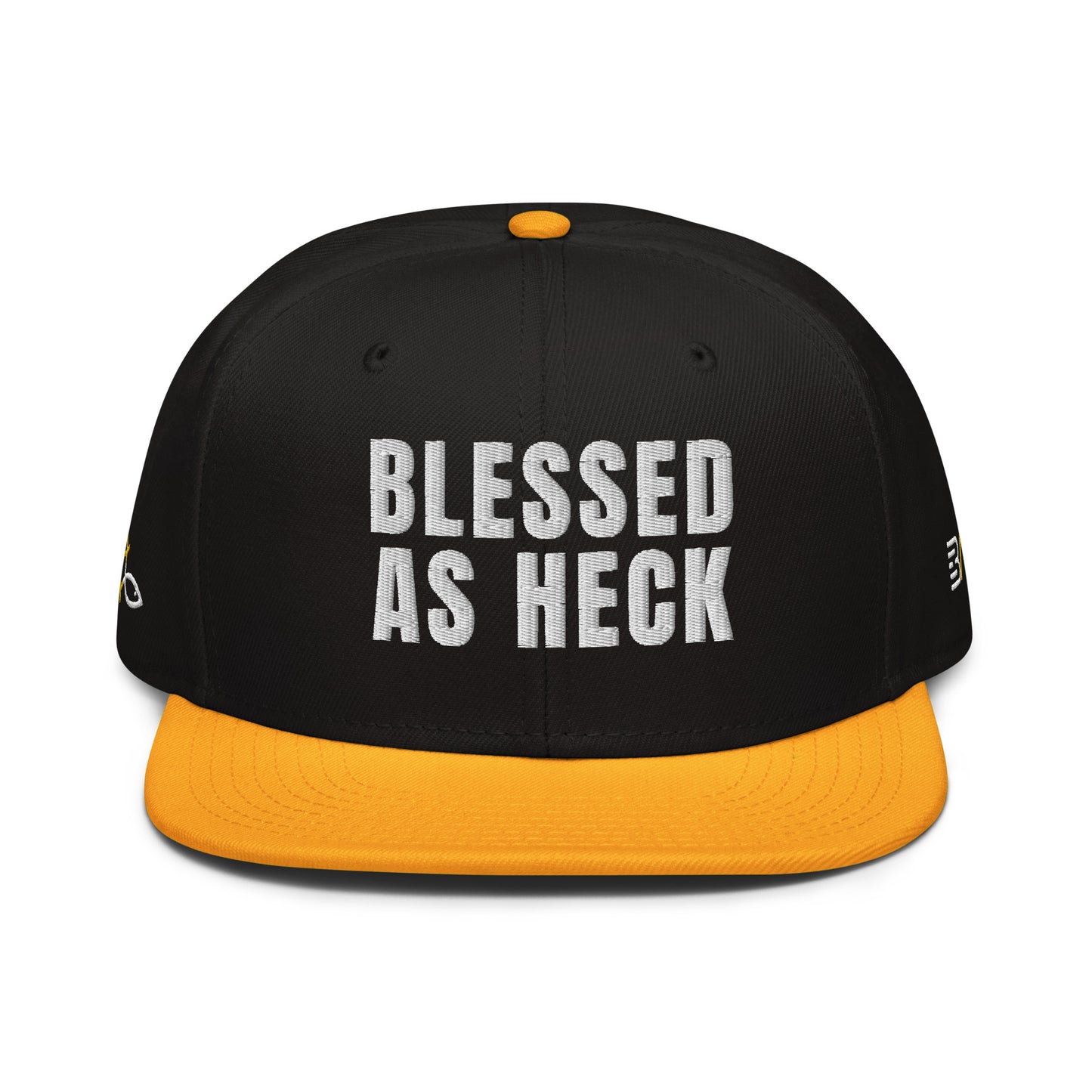 (LARGE FIT) "Blessed As Heck" Snapback Hat