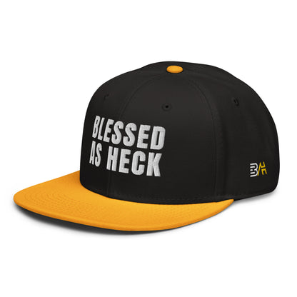 (LARGE FIT) "Blessed As Heck" Snapback Hat