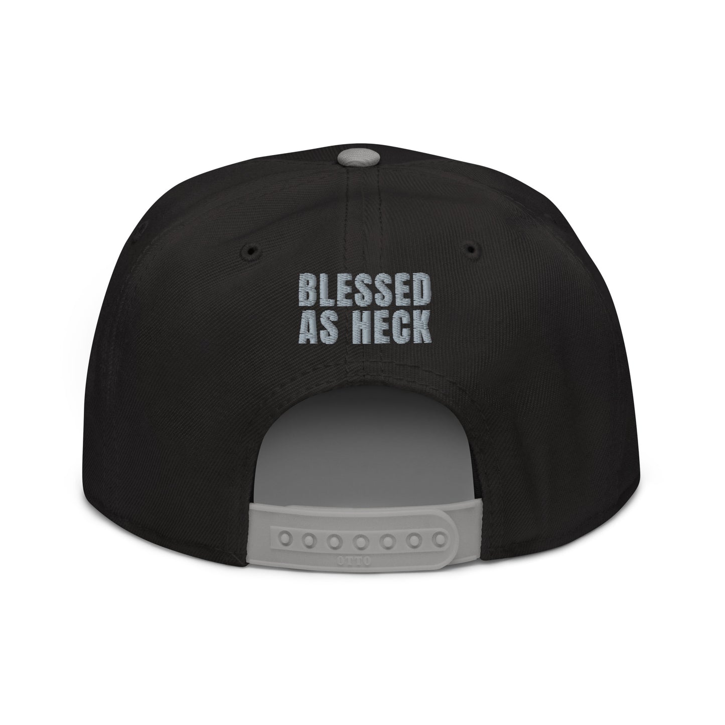 (LARGE FIT) "Blessed As Heck" Snapback Hat